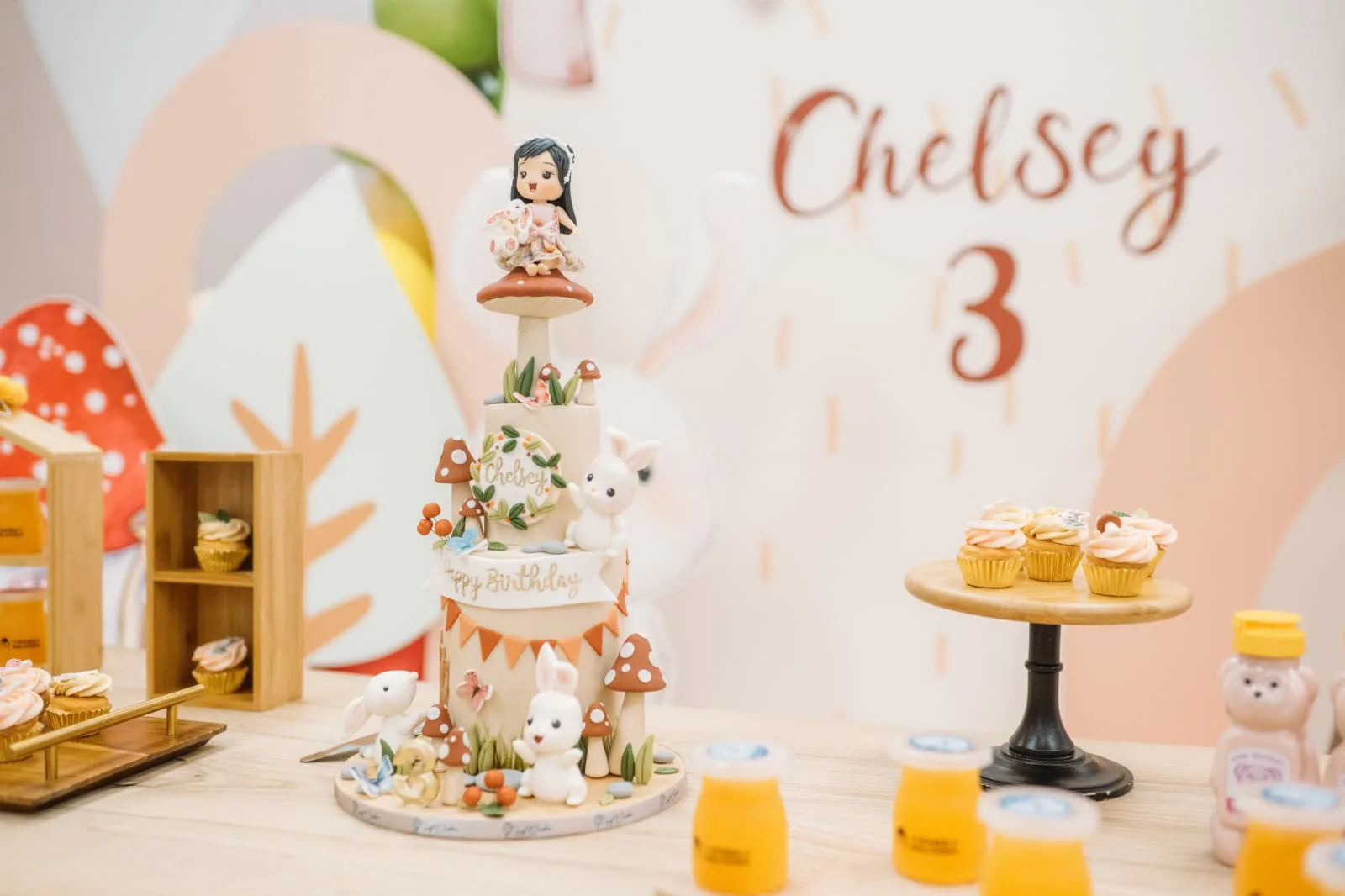 Baby E Playhouse Chelsey 三歲蘑菇兔子主題派對